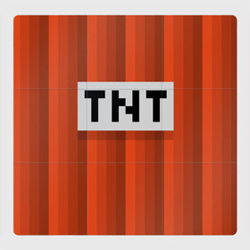 Магнитный плакат 3Х3 с принтом TNT , Полимерный материал с магнитным слоем | 9 деталей размером 9*9 см | игры | красный | лето | майнкрафт | тнт