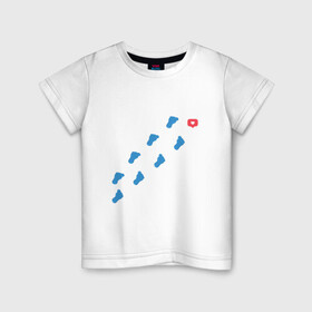 Детская футболка хлопок с принтом Pop it Simple Dimple , 100% хлопок | круглый вырез горловины, полуприлегающий силуэт, длина до линии бедер | pop it | simple dimple | дорога | лайк | ноги | попит | путь | путь к сердцу | сердечко | сердце | симпл димпл | тренды | шаги