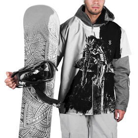 Накидка на куртку 3D с принтом Берсерк черно-белый , 100% полиэстер |  | anime | berserk | аниме | берсерк | бесерк | гатс | манга | мультфильм