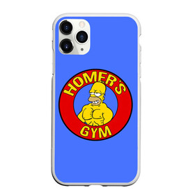 Чехол для iPhone 11 Pro матовый с принтом Спортзал Гомера , Силикон |  | gomer | gym | simpsons | the simpson | гомер | качалка | мульт | мультфильм | симпсоны | спортзал | спортсменам | спортсмену