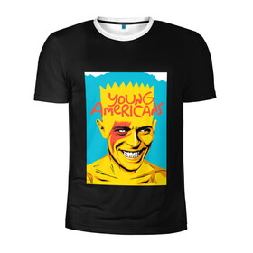 Мужская футболка 3D спортивная с принтом Bart x Bowie , 100% полиэстер с улучшенными характеристиками | приталенный силуэт, круглая горловина, широкие плечи, сужается к линии бедра | bart | simpsons | the simpson | барт | дэвид бови | дэвид боуи | мульт | мультфильм | симпсоны