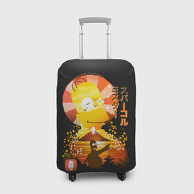 Чехол для чемодана 3D с принтом Гомер в азии , 86% полиэфир, 14% спандекс | двустороннее нанесение принта, прорези для ручек и колес | gomer | simpsons | the simpson | азия | гомер | мульт | мультфильм | симпсоны | япония