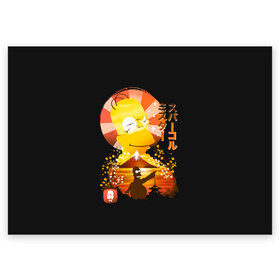 Поздравительная открытка с принтом Гомер в азии , 100% бумага | плотность бумаги 280 г/м2, матовая, на обратной стороне линовка и место для марки
 | gomer | simpsons | the simpson | азия | гомер | мульт | мультфильм | симпсоны | япония