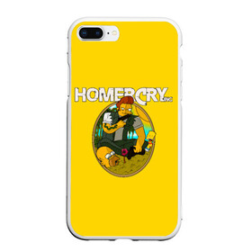 Чехол для iPhone 7Plus/8 Plus матовый с принтом Homer Cry , Силикон | Область печати: задняя сторона чехла, без боковых панелей | far cry | farcray | gomer | homer | simpsons | the simpson | гомер | мульт | мультфильм | симпсоны | фар край