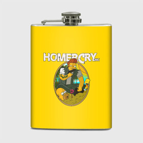 Фляга с принтом Homer Cry , металлический корпус | емкость 0,22 л, размер 125 х 94 мм. Виниловая наклейка запечатывается полностью | far cry | farcray | gomer | homer | simpsons | the simpson | гомер | мульт | мультфильм | симпсоны | фар край