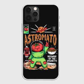 Чехол для iPhone 12 Pro Max с принтом Astromato , Силикон |  | Тематика изображения на принте: alive | astronaut | defender | food | galaxy | ketchup | monster | moon | pizza | planet | space | spaghetti | tomato | vegetable | астронавт | галактика | еда | живая | живой | защитник | кетчуп | космос | луна | монстр | овощ | пицца | планета | помидор
