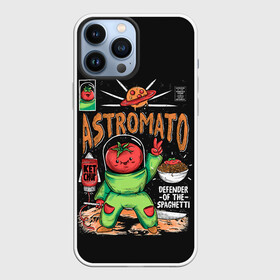 Чехол для iPhone 13 Pro Max с принтом Astromato ,  |  | alive | astronaut | defender | food | galaxy | ketchup | monster | moon | pizza | planet | space | spaghetti | tomato | vegetable | астронавт | галактика | еда | живая | живой | защитник | кетчуп | космос | луна | монстр | овощ | пицца | планета | помидор