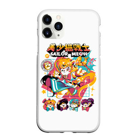 Чехол для iPhone 11 Pro матовый с принтом Sailor Meow , Силикон |  | ami | cat | cats | meow | minako | moon | rei | sailor | usagi | ами | артемис | венера | кот | кошка | луна | макото | марс | меркурий | минако | мичиру | момару | мун | мяу | плутон | принц | рэй | сатурн | сейлор | серенити | сецун