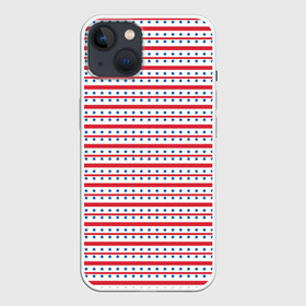 Чехол для iPhone 13 с принтом Звезды с полосками ,  |  | background | pattern | stars | stripes | texture | звезды | паттерн | полоски | полосы | текстура | фон