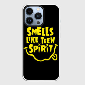 Чехол для iPhone 13 Pro с принтом Smells like teen spirit ,  |  | alternative | kurt cobain | metall | music | nirvana | rock | альтернатива | курт кобейн | курт кобэйн | металл | музыка | нирвана | нирванна | рок