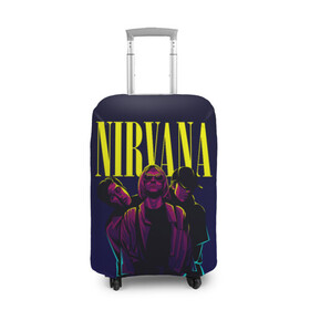 Чехол для чемодана 3D с принтом Nirvana Neon , 86% полиэфир, 14% спандекс | двустороннее нанесение принта, прорези для ручек и колес | alternative | kurt cobain | metall | music | nirvana | rock | альтернатива | курт кобейн | курт кобэйн | металл | музыка | нирвана | нирванна | рок