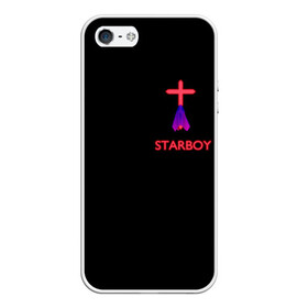 Чехол для iPhone 5/5S матовый с принтом STARBOY - The Weeknd , Силикон | Область печати: задняя сторона чехла, без боковых панелей | blinding lights | music | pop | star boy | the weekend | the weeknd | музыка | уикенд