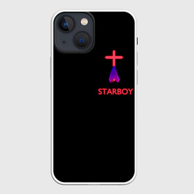 Чехол для iPhone 13 mini с принтом STARBOY   The Weeknd ,  |  | Тематика изображения на принте: blinding lights | music | pop | star boy | the weekend | the weeknd | музыка | уикенд