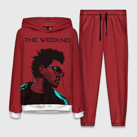 Женский костюм 3D (с толстовкой) с принтом the weeknd ,  |  | blinding lights | music | pop | star boy | the weekend | the weeknd | музыка | уикенд