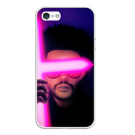 Чехол для iPhone 5/5S матовый с принтом The Weeknd - Blinding Lights , Силикон | Область печати: задняя сторона чехла, без боковых панелей | blinding lights | music | pop | star boy | the weekend | the weeknd | музыка | уикенд