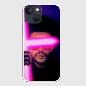 Чехол для iPhone 13 mini с принтом The Weeknd   Blinding Lights ,  |  | Тематика изображения на принте: blinding lights | music | pop | star boy | the weekend | the weeknd | музыка | уикенд