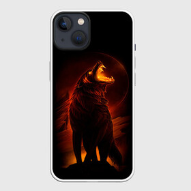 Чехол для iPhone 13 с принтом DARK WOLF ,  |  | art | dark | evil | hunter | moon | night | strong | wolf | волк | зло | клыки | луна | ночь | оборотень | оскал | охотник | пасть | сила | тьма | хищник