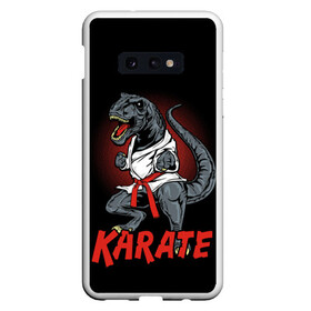 Чехол для Samsung S10E с принтом KARATE T-REX , Силикон | Область печати: задняя сторона чехла, без боковых панелей | animal | dinosaur | fight | fighter | hunter | karate | red | sport | strong | t rex | боец | бои | динозавр | карате | сила | спорт | тиранозавр | хищник