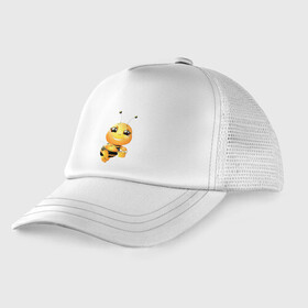 Детская кепка тракер с принтом Милая пчелка , Козырек - 100% хлопок. Кепка - 100% полиэстер, Задняя часть - сетка | универсальный размер, пластиковая застёжка | здоровье | мед | насекомые | природа | пчела | пчелка | пчелы