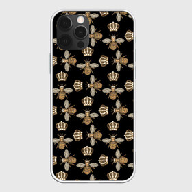 Чехол для iPhone 12 Pro с принтом Королевы осы , силикон | область печати: задняя сторона чехла, без боковых панелей | абстракция | королева | корон | оса | осы | паттерн | пчела | пчелы | текстуры | узоры