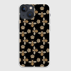 Чехол для iPhone 13 mini с принтом Королевы осы ,  |  | абстракция | королева | корон | оса | осы | паттерн | пчела | пчелы | текстуры | узоры