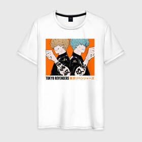Мужская футболка хлопок с принтом Tokyo Revengers , 100% хлопок | прямой крой, круглый вырез горловины, длина до линии бедер, слегка спущенное плечо. | anime | tokyo revengers | аниме | манга | токийские мстители