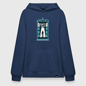 Худи SuperOversize хлопок с принтом Tardis - Bad Wolf , 70% хлопок, 30% полиэстер, мягкий начес внутри | карман-кенгуру, эластичная резинка на манжетах и по нижней кромке, двухслойный капюшон
 | doctor who | future | space | tardis | time | будка | будущее | время | галактика | доктор кто | космос | машина времени | наука | приключения | пространство | профессор | прошлое | сериал | тардис | телепорт | ученый | фа