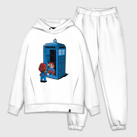 Мужской костюм хлопок OVERSIZE с принтом Tardis Mario ,  |  | doctor who | future | space | tardis | time | будка | будущее | время | галактика | доктор кто | космос | марио | машина времени | наука | приключения | пространство | профессор | прошлое | сериал | тардис | телепорт | уче