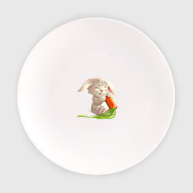 Тарелка с принтом Солнышко с морковкой , фарфор | диаметр - 210 мм
диаметр для нанесения принта - 120 мм | животное | зайчик | заяц | зверь | кролик | морковка | пушистый | серый зайка | уши | хвост