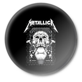 Значок с принтом Death magnetic ,  металл | круглая форма, металлическая застежка в виде булавки | alternative | metalica | metall | metallica | music | rock | альтернатива | джеймс хэтфилд | металика | металл | металлика | музыка | рок
