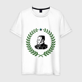 Мужская футболка хлопок с принтом Макс Штирнер , 100% хлопок | прямой крой, круглый вырез горловины, длина до линии бедер, слегка спущенное плечо. | anarchy | spook | stirner | анархизм | исторические личности | философы | штирнер