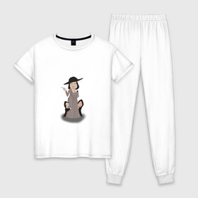 Женская пижама хлопок с принтом Альсиной Димитреску , 100% хлопок | брюки и футболка прямого кроя, без карманов, на брюках мягкая резинка на поясе и по низу штанин | альсиной димитреску | белла | вампирша | данниэлла | женщина