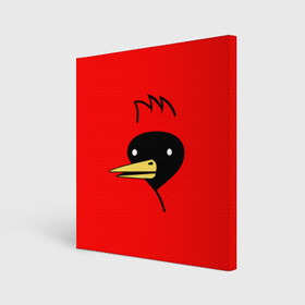 Холст квадратный с принтом Омская Птица , 100% ПВХ |  | winged doom | вингедум | мемы | омск | птица