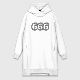 Платье-худи хлопок с принтом 666 ,  |  | 666 | апокалипсис | дъявол | число | шесть