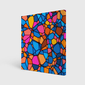 Холст квадратный с принтом Mosaic , 100% ПВХ |  | mosaic | мозаика | стекло | текстура