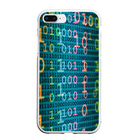 Чехол для iPhone 7Plus/8 Plus матовый с принтом Бинарный код , Силикон | Область печати: задняя сторона чехла, без боковых панелей | binary | code | бинарный | еденица | код | ноль | последовательность | программа
