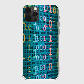 Чехол для iPhone 12 Pro с принтом Бинарный код , силикон | область печати: задняя сторона чехла, без боковых панелей | binary | code | бинарный | еденица | код | ноль | последовательность | программа