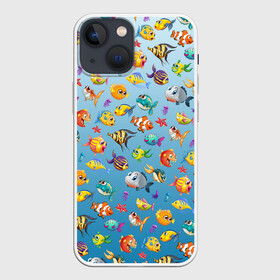 Чехол для iPhone 13 mini с принтом Подводный Мир паттерн ,  |  | fish | волна | звезда | конек | корабль | медуза | море | океан | рыба | рыбалка | рыбка | спининг | спиннинг | удочка | яхта