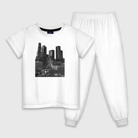 Детская пижама хлопок с принтом Мой город , 100% хлопок |  брюки и футболка прямого кроя, без карманов, на брюках мягкая резинка на поясе и по низу штанин
 | арт | город | иллюстрация | ночной город