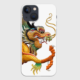 Чехол для iPhone 13 mini с принтом Желтый китайский дракон 3D ,  |  | азиатский дракон | дракон | дракон 3d | дракон 3д | желтый | желтый азиатский дракон | желтый дракон | желтый китайский дракон | желтый японский дракон | золотой | золотой дракон