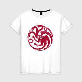 Женская футболка хлопок с принтом Logo Targaryen Quotes , 100% хлопок | прямой крой, круглый вырез горловины, длина до линии бедер, слегка спущенное плечо | crow | fire and blood | game of thrones | lannister | stark | statwb | targaryen | винтерфел | ворон | игра престолов | король ночи | ланнистер | лютоволк | мать драконов | пламя и кровь | север | старки | таргариен | черные крылья