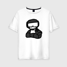 Женская футболка хлопок Oversize с принтом Плюшевый танкист , 100% хлопок | свободный крой, круглый ворот, спущенный рукав, длина до линии бедер
 | newgrounds | капитан | мультсериал | плюшевый | танкист