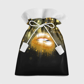 Подарочный 3D мешок с принтом Губы , 100% полиэстер | Размер: 29*39 см | блестки | блестящий | губки | губы | желтый | звезды | краски | отпечаток | поцелуй | розовый | сверкает