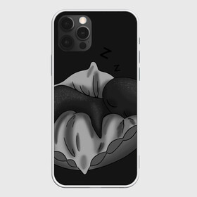 Чехол для iPhone 12 Pro Max с принтом Сплюха , Силикон |  | Тематика изображения на принте: black | dark | dream | gothic | gray | monochrome | mork2028 | night | shadow | sleep | white | готический | монохромный | морк2028 | ночь | серый | сон | спящий | тень | тьма | чёрно белый