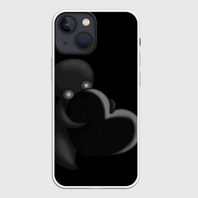 Чехол для iPhone 13 mini с принтом Сердце ,  |  | black | dark | gothic | gray | heart | monochrome | mork2028 | shadow | готический | монохромный | морк2028 | сердце | серый | тень | тьма | чёрно белый | чёрный