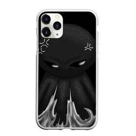 Чехол для iPhone 11 Pro Max матовый с принтом Ом ном ном , Силикон |  | black | dark | gothic | gray | monochrome | mork2028 | shadow | гнев | готический | злость | монохромный | морк2028 | подгорает | полыхает | тёмный | тень | тьма | чёрно белый