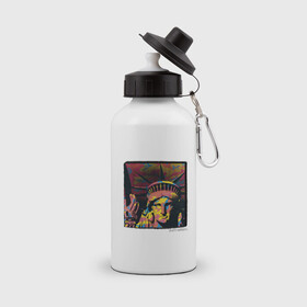 Бутылка спортивная с принтом Andy Warhol , металл | емкость — 500 мл, в комплекте две пластиковые крышки и карабин для крепления | Тематика изображения на принте: знаменитость | картина. | поп арт | статуя свободы | энди уорхол