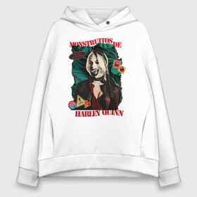 Женское худи Oversize хлопок с принтом Monstruitos De Harley Quinn , френч-терри — 70% хлопок, 30% полиэстер. Мягкий теплый начес внутри —100% хлопок | боковые карманы, эластичные манжеты и нижняя кромка, капюшон на магнитной кнопке | harley quinn | suicide squad | the suicide squad | vdzabma | харли квинн | харли куинн