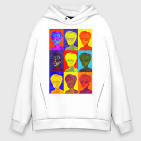 Мужское худи Oversize хлопок с принтом Andy Warhol / Энди Уорхол , френч-терри — 70% хлопок, 30% полиэстер. Мягкий теплый начес внутри —100% хлопок | боковые карманы, эластичные манжеты и нижняя кромка, капюшон на магнитной кнопке | Тематика изображения на принте: andy warhol | contemporary art | diptych | pop atr | актуальное искусство | диптих | поп арт | современное искусство | энди уорхол