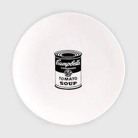 Тарелка с принтом Энди Уорхол суп Кэмпбелл , фарфор | диаметр - 210 мм
диаметр для нанесения принта - 120 мм | andy warhol | искусство | суп кэмпбелл | энди уорхол